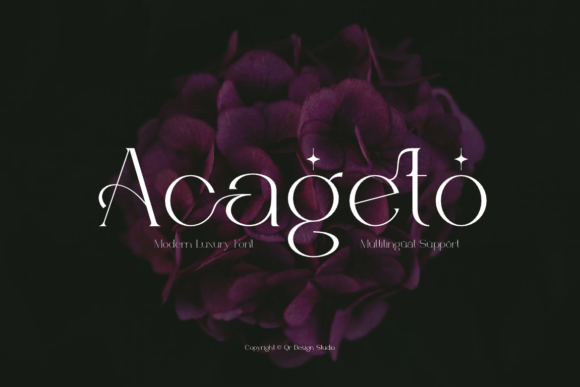Acageto Font: Elegant Display for Branding