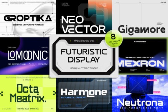 Futuristic Display Bundle Font