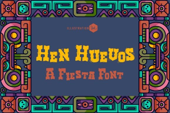 Hen Huevos Font for Creative Design