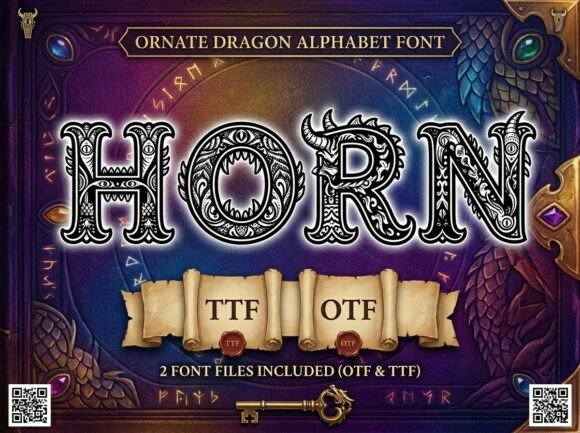 Horn Font for Creative Projects
