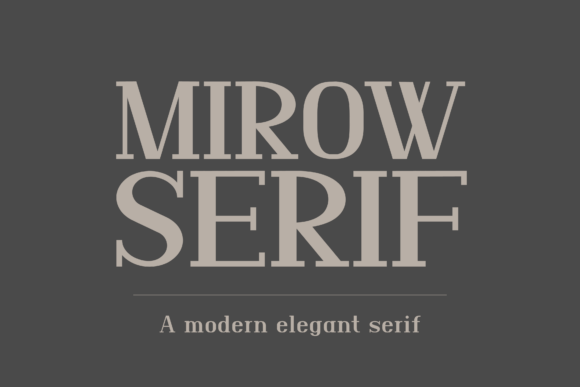 Mirow Serif: Bold Typography for Creative Brands