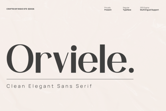 Orviele: A Premium Sans Serif for Elegant Branding