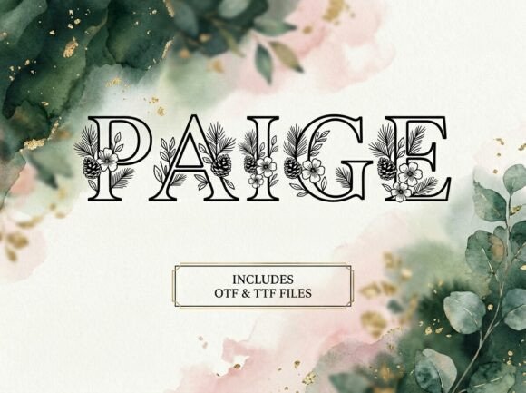 Paige Font: Botanical Elegance