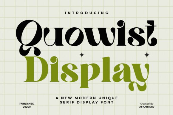 Quowist Display: A Modern Serif Font for Creative Product Makers