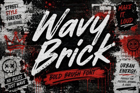 Wavy Brick Font for Bold Web Design
